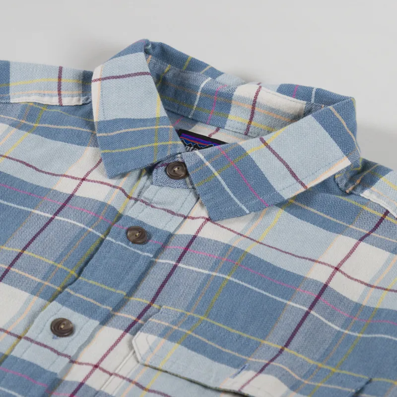 Patagonia Lightweight Fjord Flannel Shirt Raft Still Blue-4
