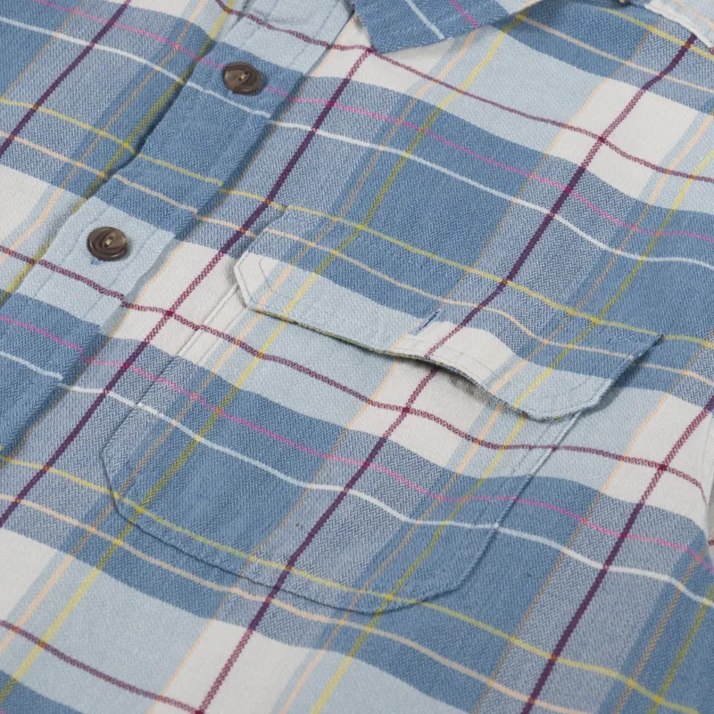 Patagonia Lightweight Fjord Flannel Shirt Raft Still Blue-5