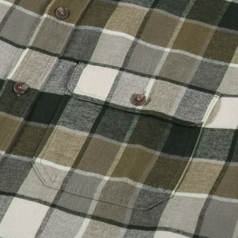 Patagonia Lightweight Fjord Flannel Shirt Rocky Old Growth Green-4