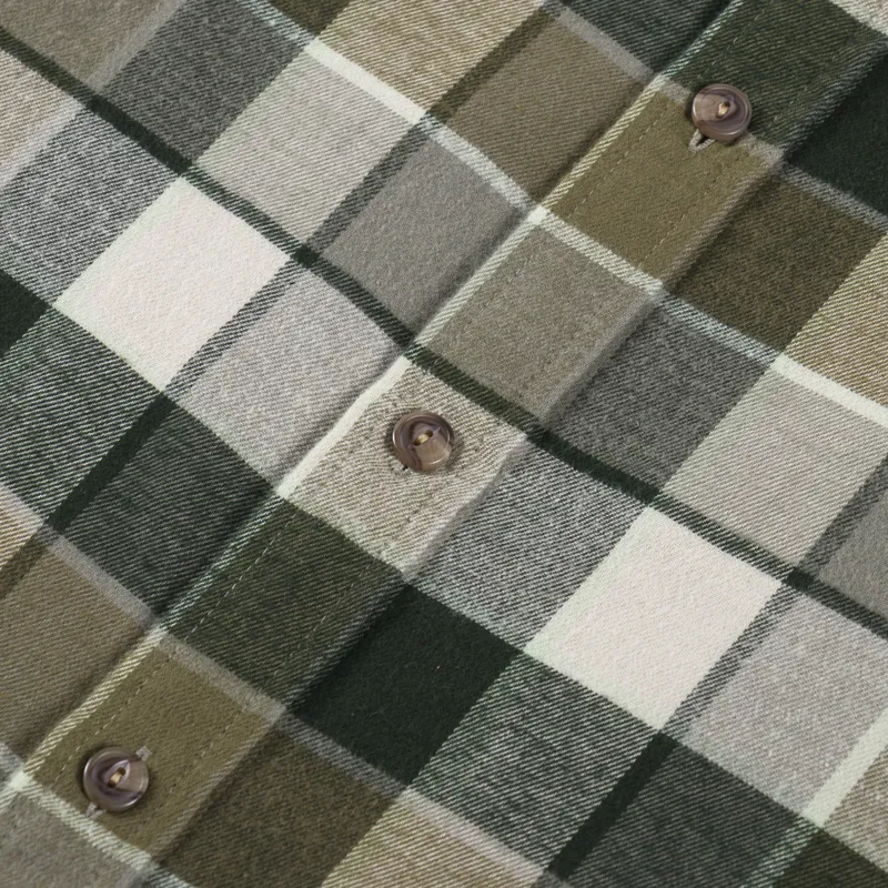 Patagonia Lightweight Fjord Flannel Shirt Rocky Old Growth Green-5