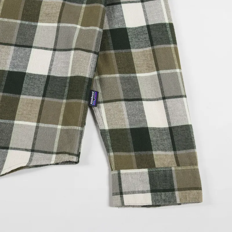 Patagonia Lightweight Fjord Flannel Shirt Rocky Old Growth Green-7