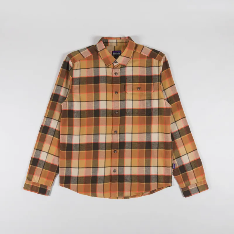 Patagonia Lightweight Fjord Flannel Shirt Rocky Otter Brown