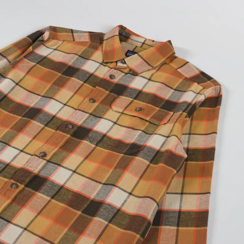 Patagonia Lightweight Fjord Flannel Shirt Rocky Otter Brown-2