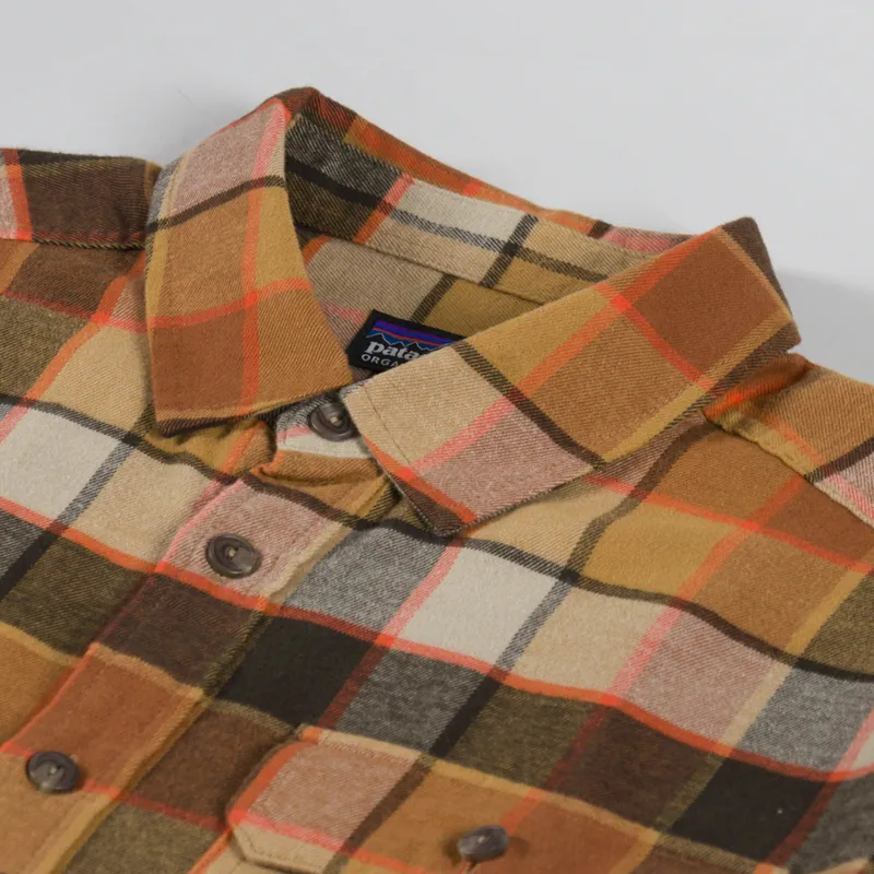 Patagonia Lightweight Fjord Flannel Shirt Rocky Otter Brown-4