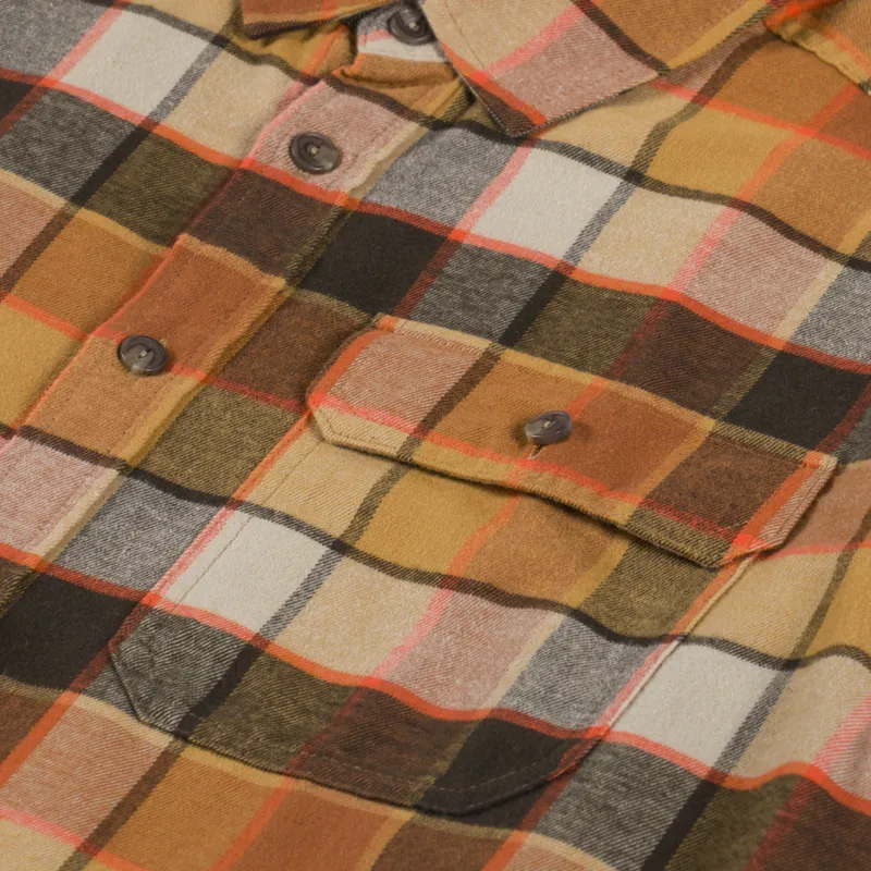 Patagonia Lightweight Fjord Flannel Shirt Rocky Otter Brown-5