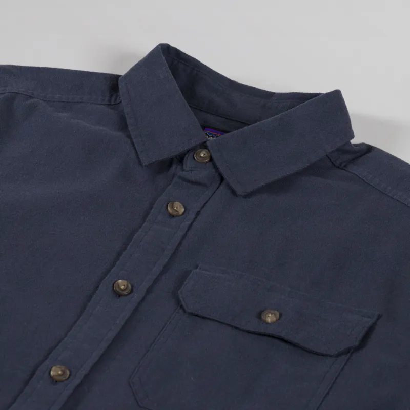 Patagonia Lightweight Fjord Flannel Shirt Smolder Blue-4