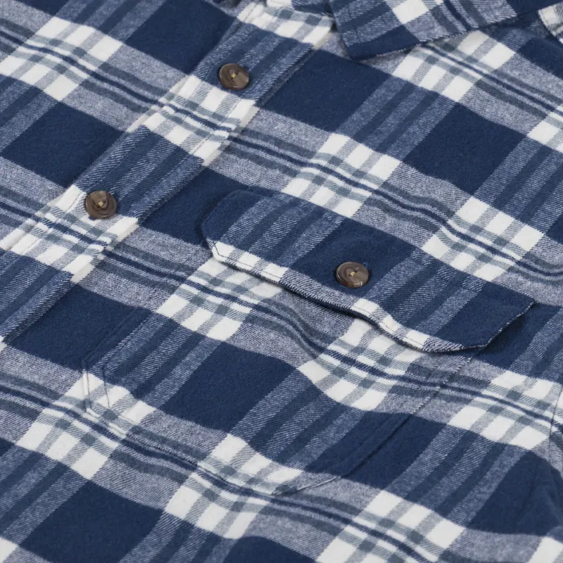 Patagonia Lightweight Fjord Flannel Shirt Base Camp New Navy-5