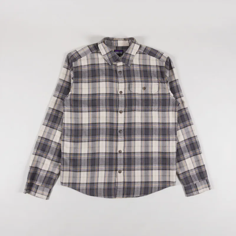 Patagonia Lightweight Fjord Flannel Shirt Spotter Forge Grey