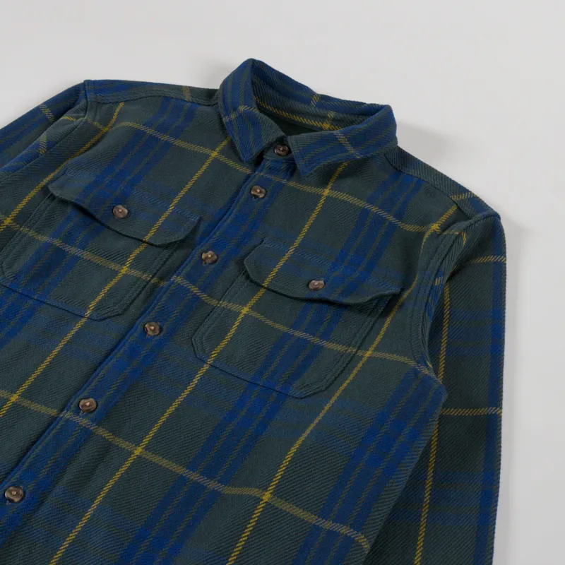 Patagonia Fjord Loft Shirt Netted Old Growth Green-2