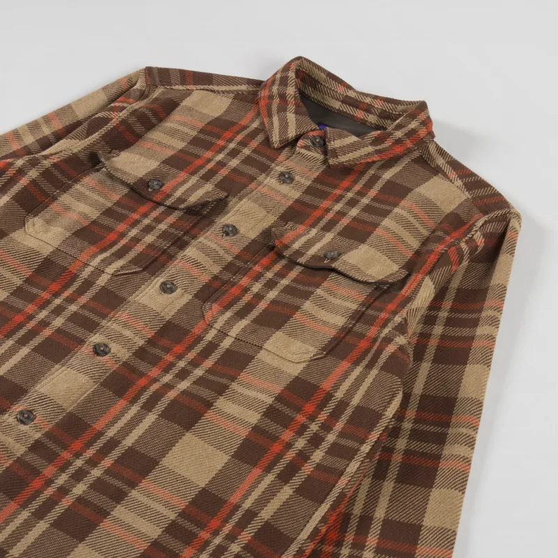 Patagonia Fjord Loft Shirt Forested Nest Brown-2
