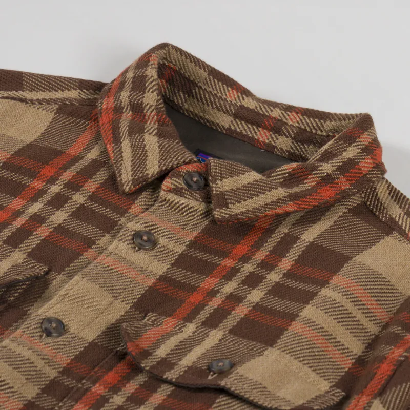 Patagonia Fjord Loft Shirt Forested Nest Brown-4