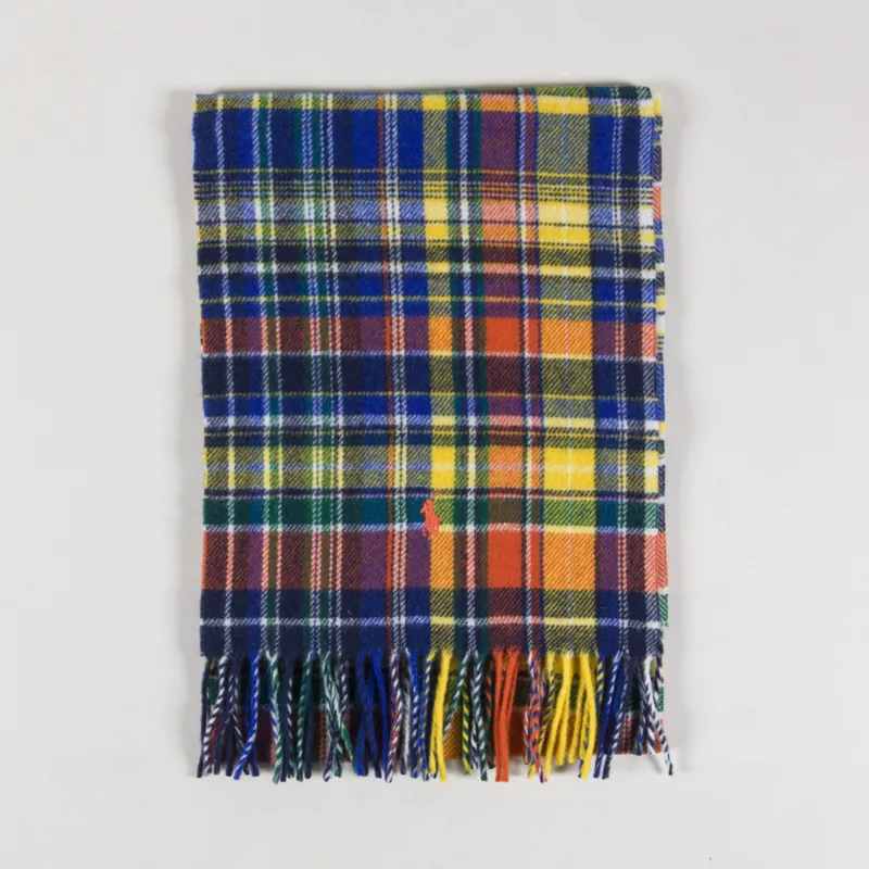 Polo Ralph Lauren Classic Plaid Scarf Orange Multi-2