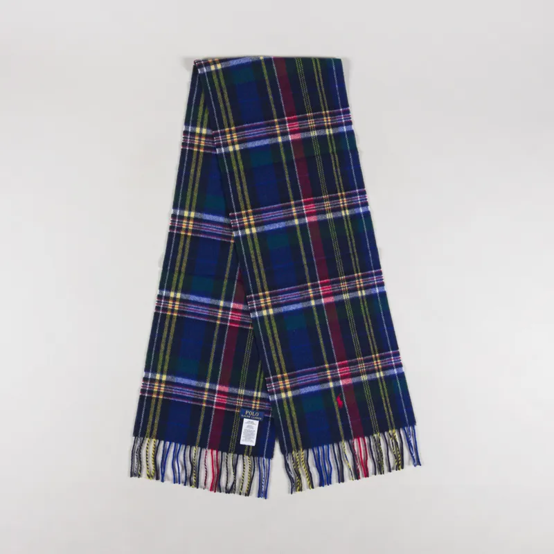 Polo Ralph Lauren Classic Plaid Scarf Blue Multi