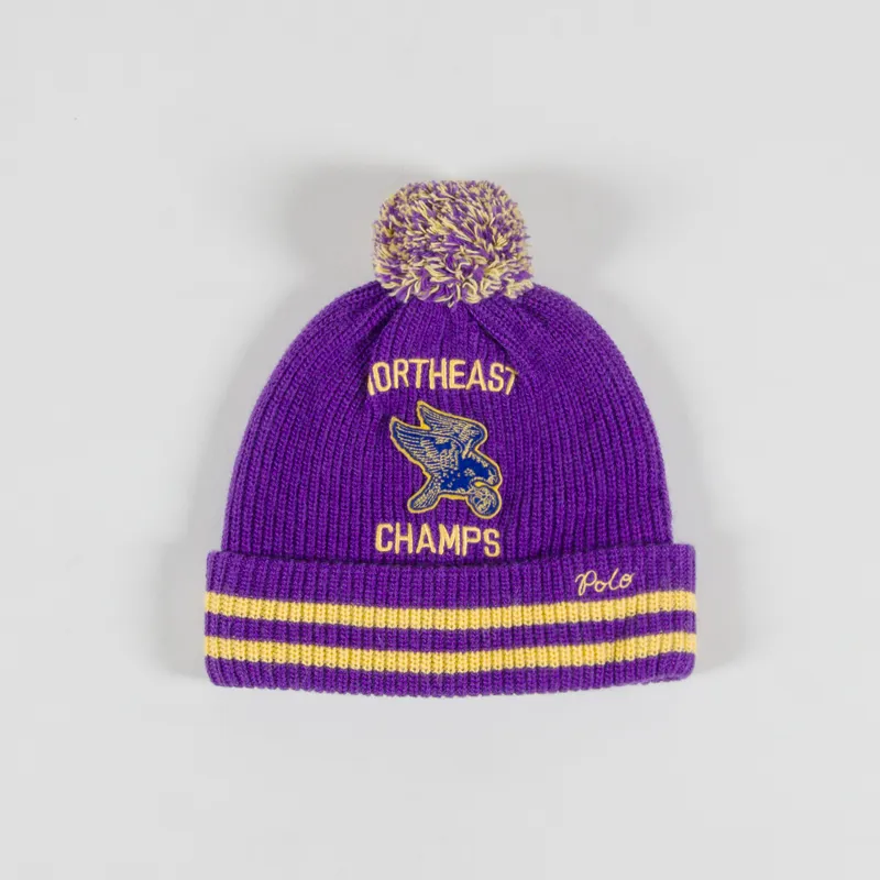 Polo Ralph Lauren Pom Pom Beanie Cabana Purple