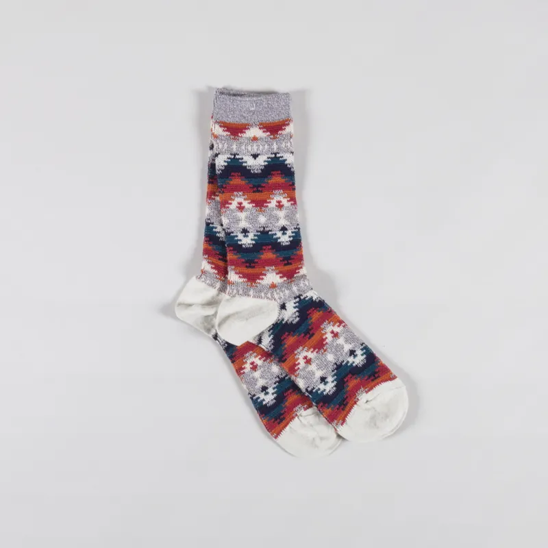 Anonymous Ism Wigwam Jacquard Crew Socks Grey