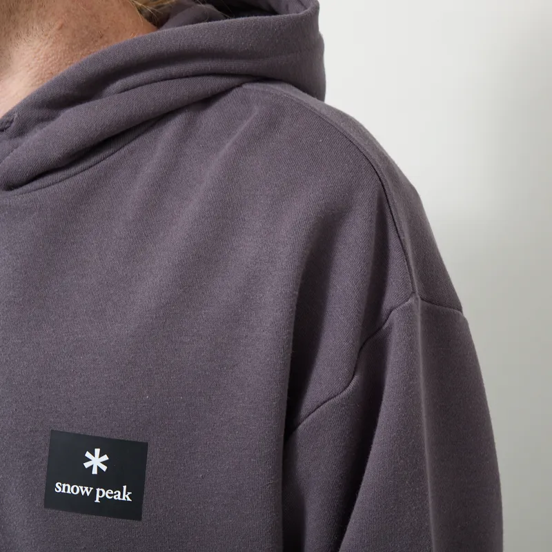 Snow Peak NSD Square Logo Hoodie Charcoal-5