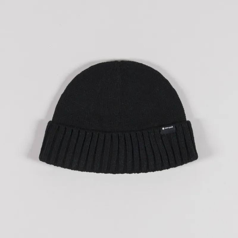 Snow Peak Knit Cap Black
