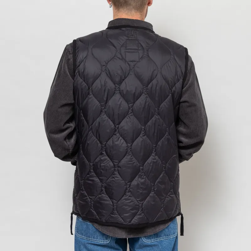 Taion Military V-Neck W-Zip Down Vest Black-3