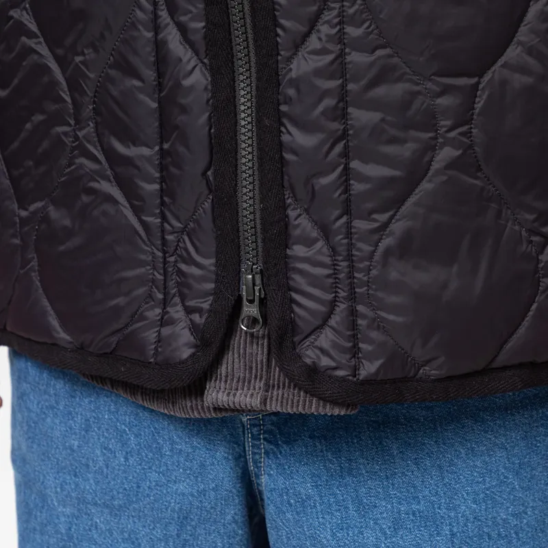 Taion Military V-Neck W-Zip Down Vest Black-10
