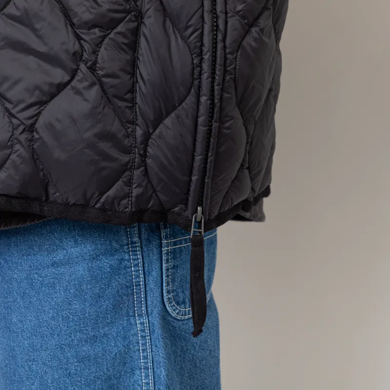 Taion Military V-Neck W-Zip Down Vest Black-9