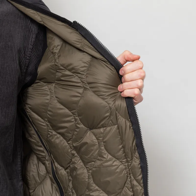 Taion Military V-Neck W-Zip Down Vest Black-8