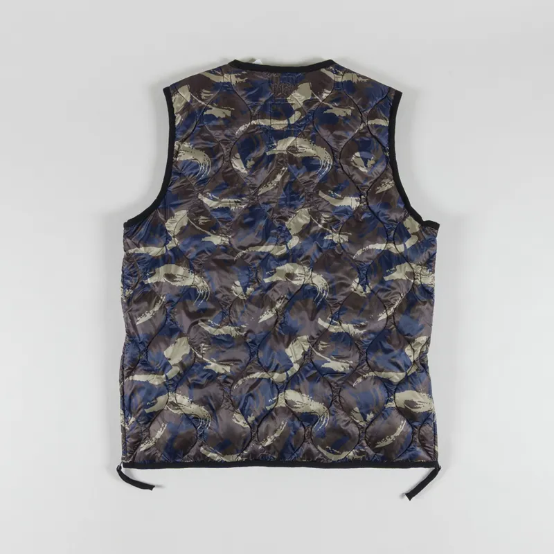 Taion Military V-Neck W-Zip Down Vest Paint Camo-1