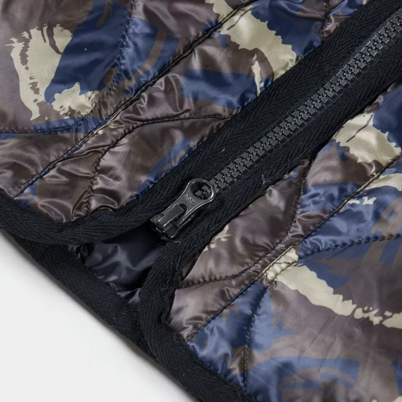 Taion Military V-Neck W-Zip Down Vest Paint Camo-5