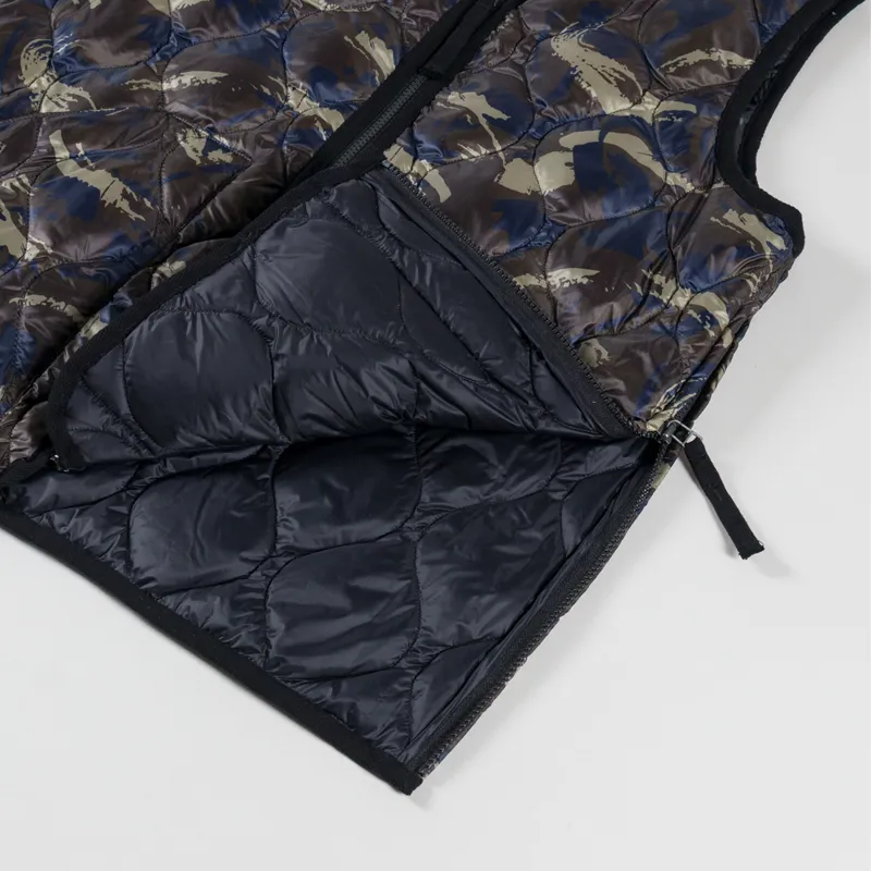 Taion Military V-Neck W-Zip Down Vest Paint Camo-7