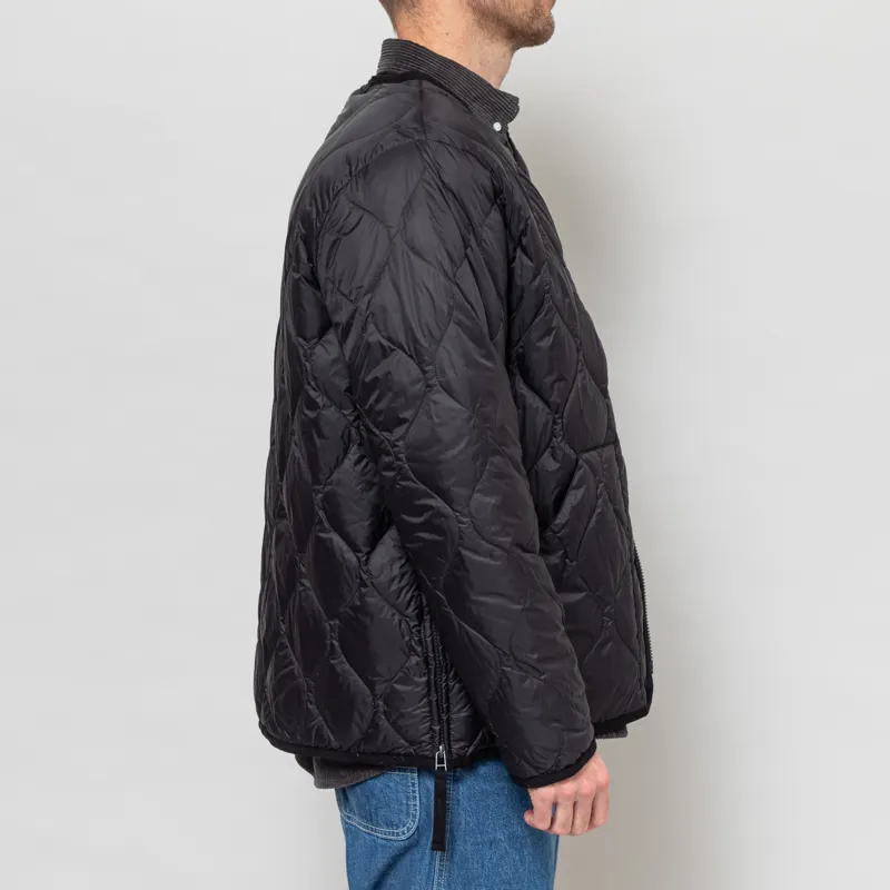 Taion Military V-Neck W-Zip Down Jacket Black-4