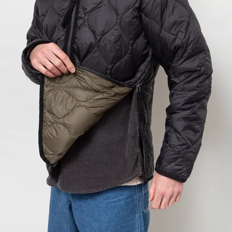 Taion Military V-Neck W-Zip Down Jacket Black-6