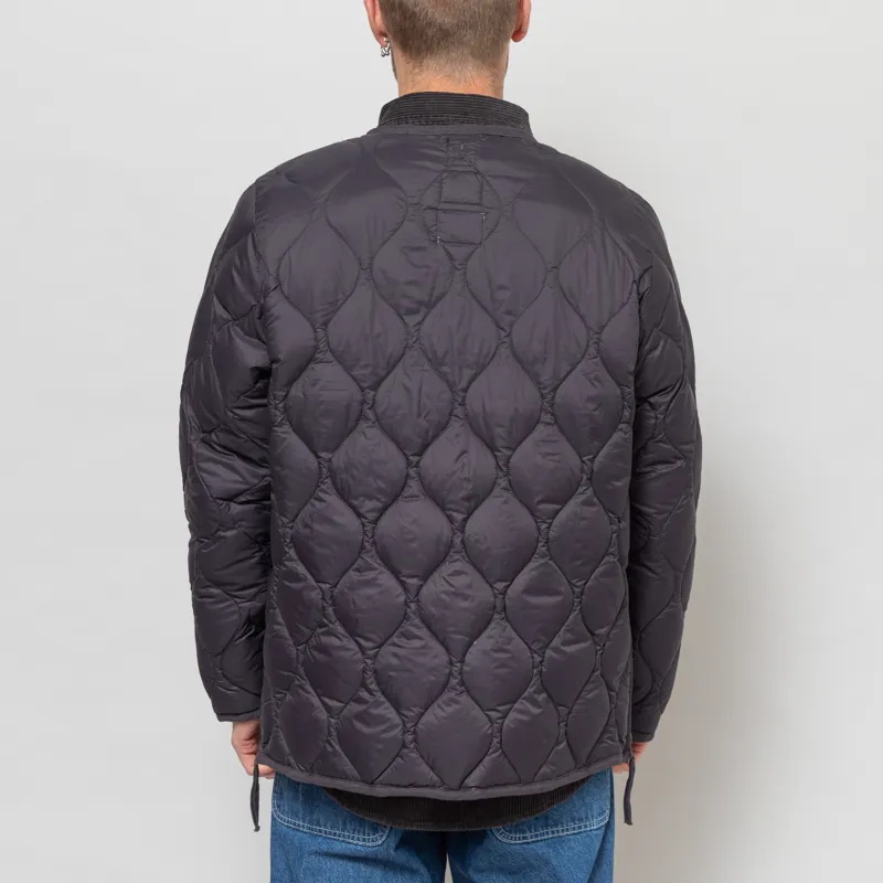 Taion Military V-neck W-Zip Down Jacket Dark Charcoal-3