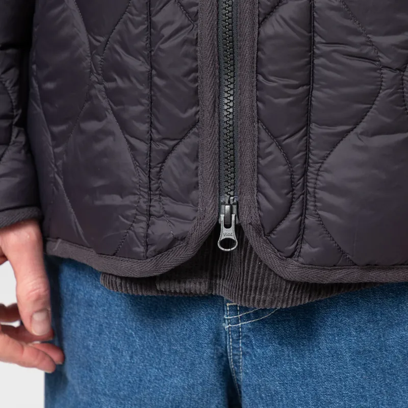 Taion Military V-neck W-Zip Down Jacket Dark Charcoal-9