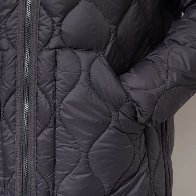 Taion Military V-neck W-Zip Down Jacket Dark Charcoal-6