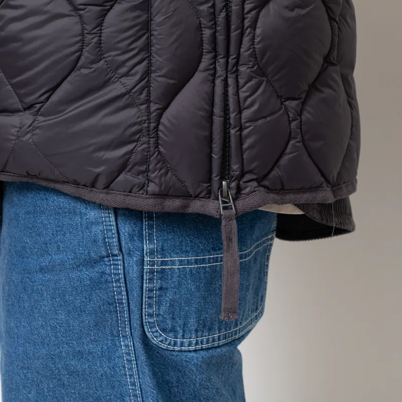 Taion Military V-neck W-Zip Down Jacket Dark Charcoal-7
