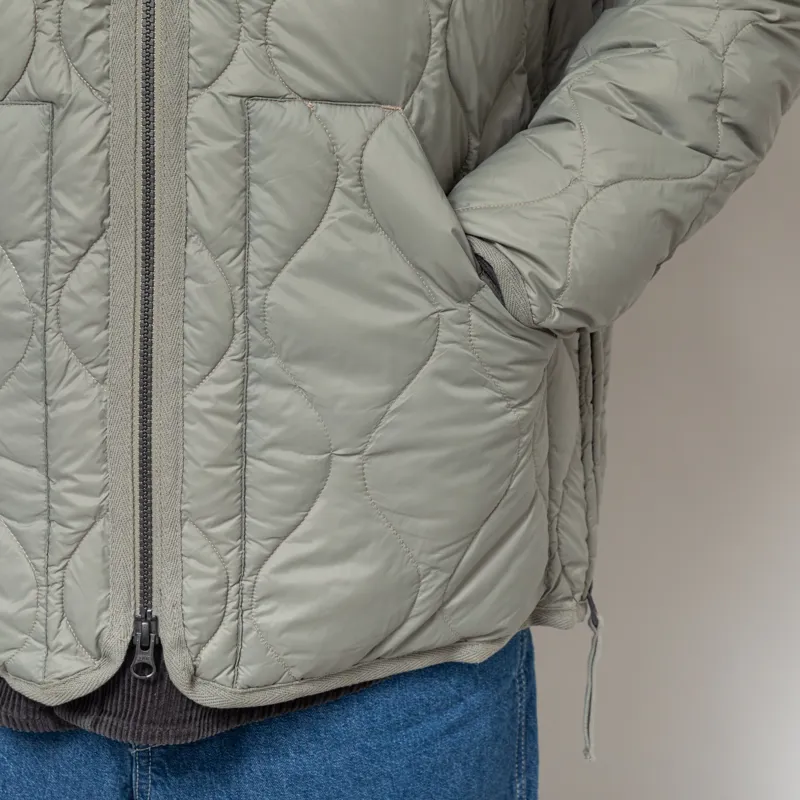 Taion Military V-neck W-Zip Down Jacket Dark Sage Green-9