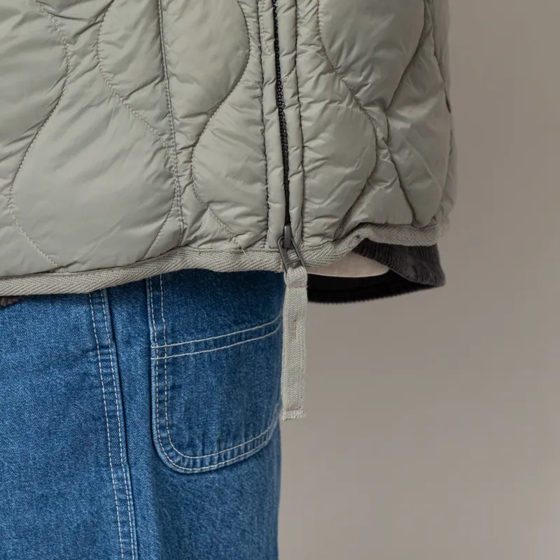 Taion Military V-neck W-Zip Down Jacket Dark Sage Green-8