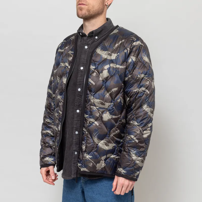 Taion Military V-neck W-Zip Down Jacket Paint Camo-1