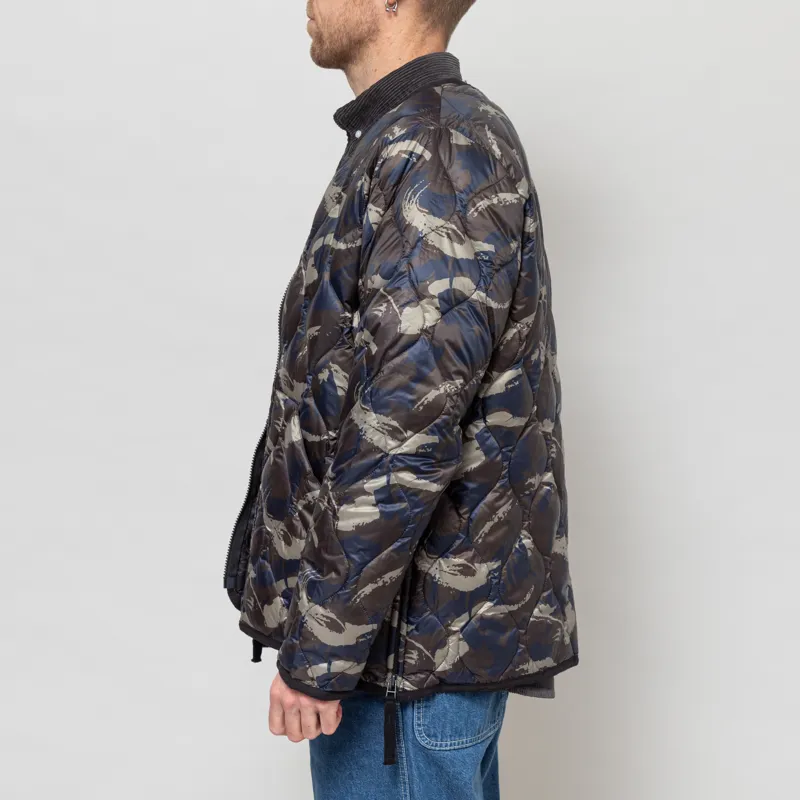 Taion Military V-neck W-Zip Down Jacket Paint Camo-2