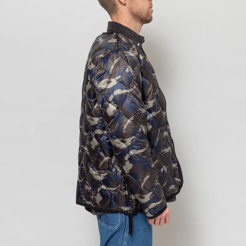 Taion Military V-neck W-Zip Down Jacket Paint Camo-4