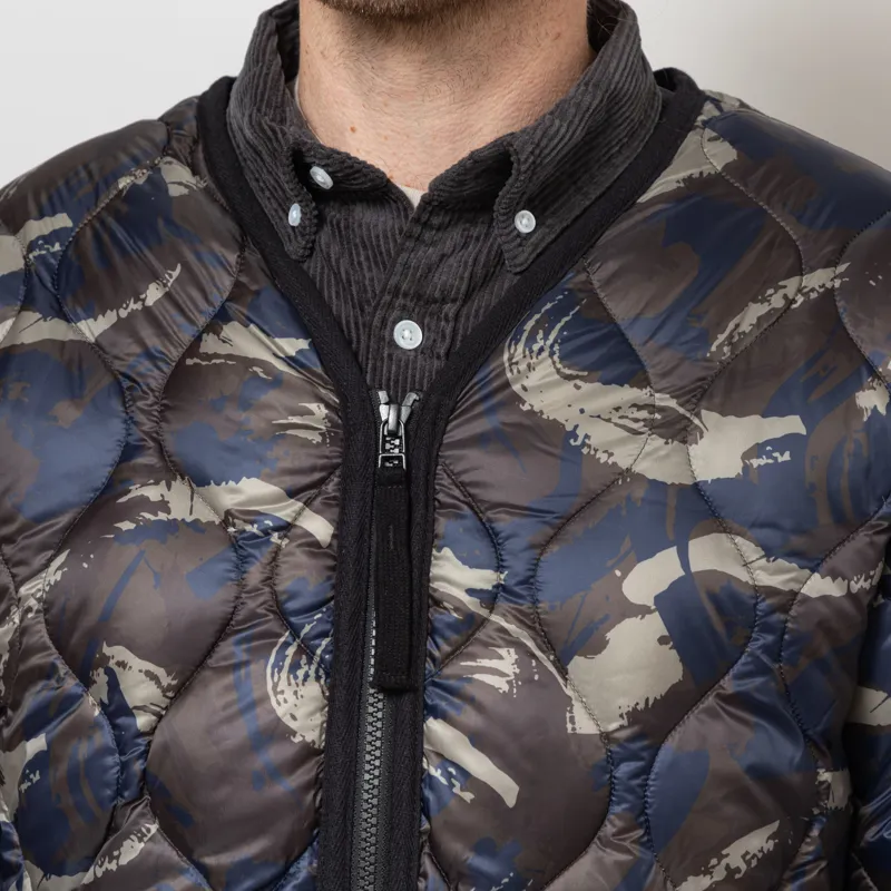 Taion Military V-neck W-Zip Down Jacket Paint Camo-6