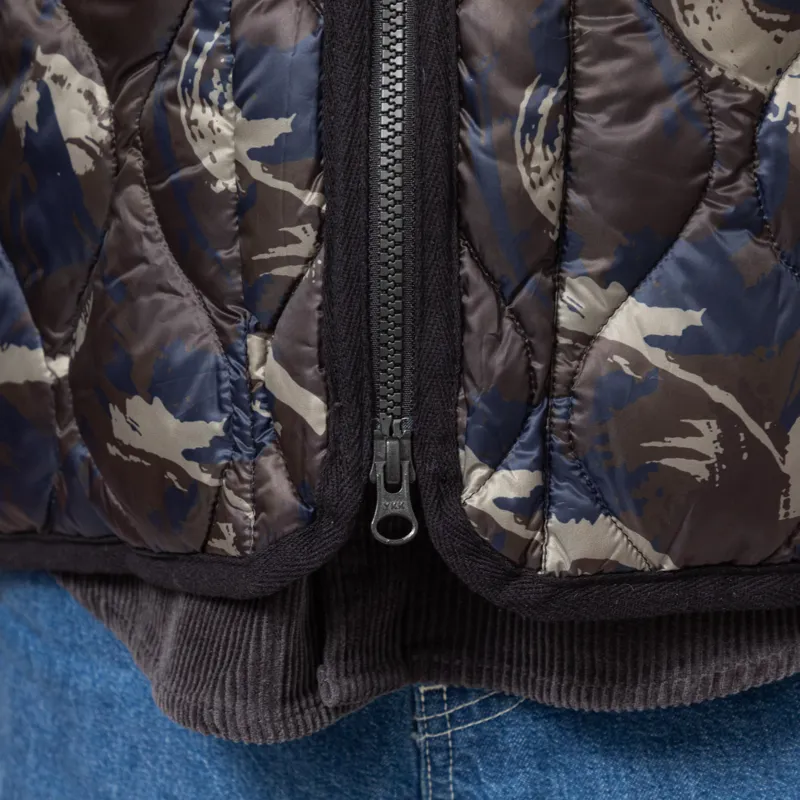 Taion Military V-neck W-Zip Down Jacket Paint Camo-9