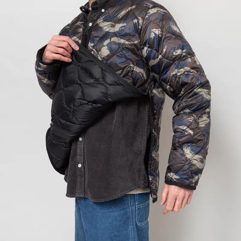 Taion Military V-neck W-Zip Down Jacket Paint Camo-5