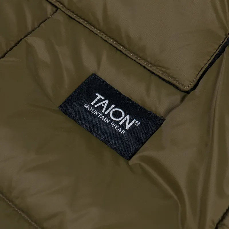 Taion Womens Mountain Packable Volume Down Coat Olive-8