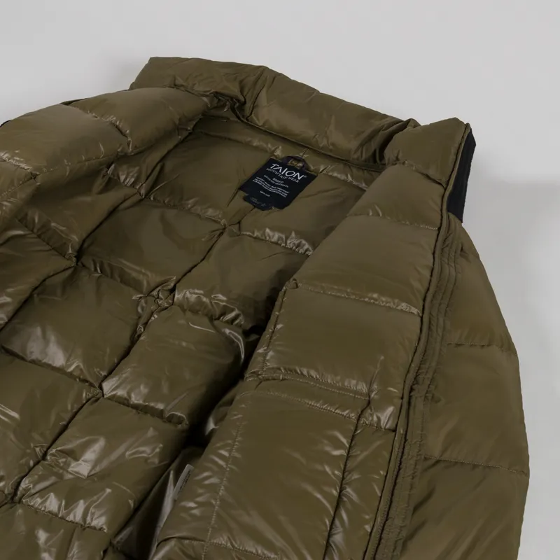 Taion Womens Mountain Packable Volume Down Coat Olive-4