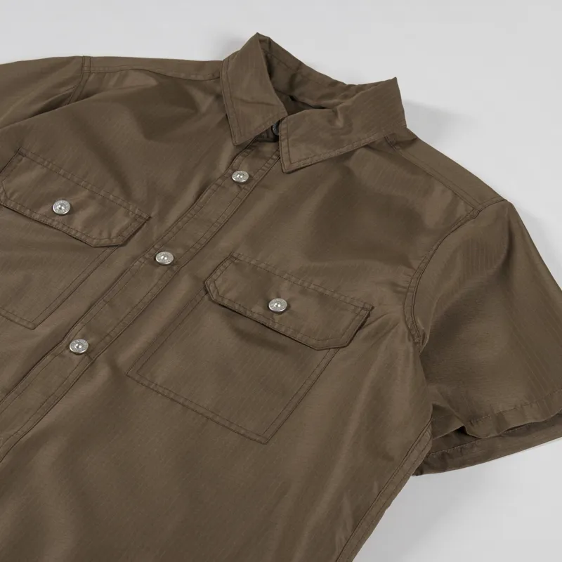 Taion Military Half Sleeve Shirt Brown-2