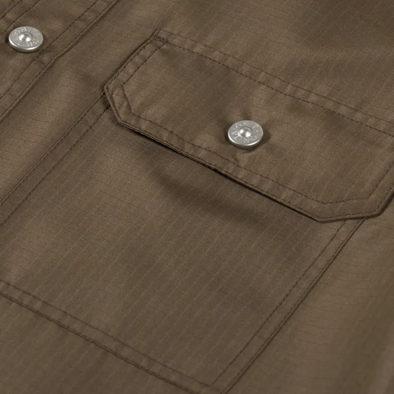 Taion Military Half Sleeve Shirt Brown-4