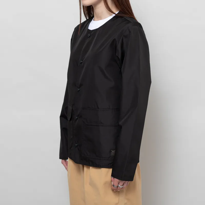 Taion Womens Reversible Military Cardigan Jacket Black-1