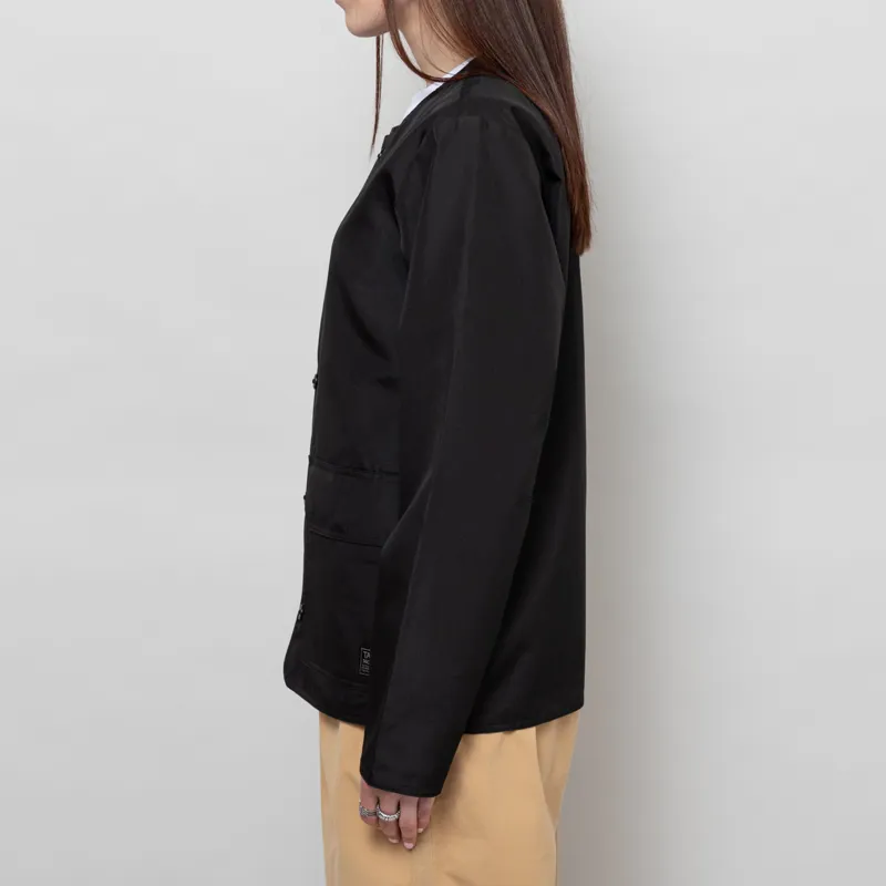 Taion Womens Reversible Military Cardigan Jacket Black-2
