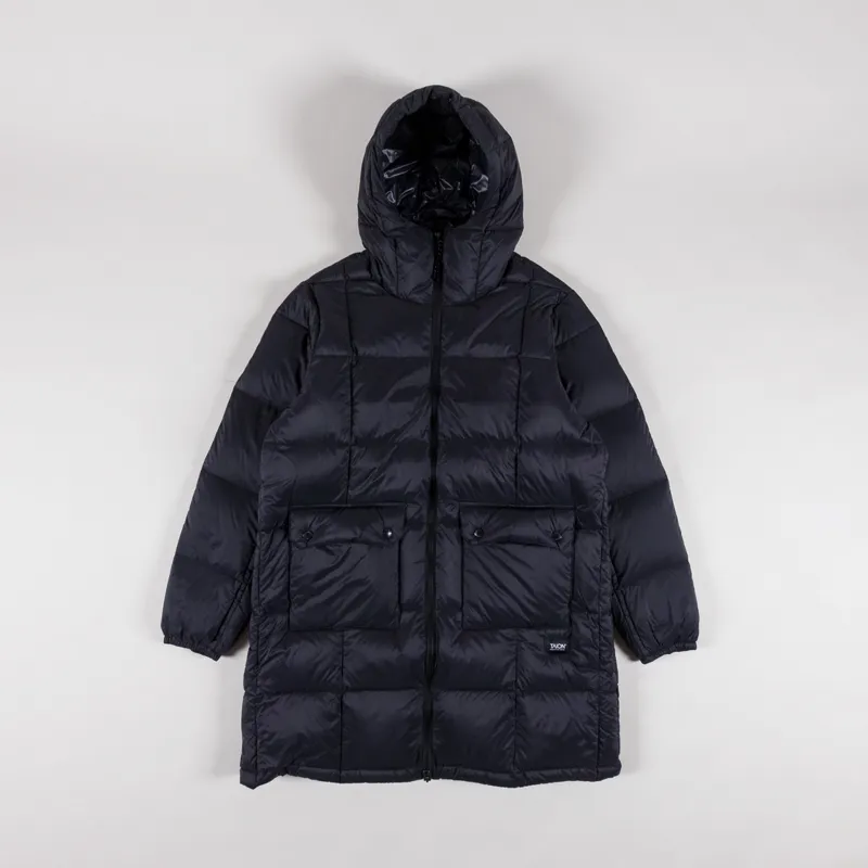 Taion Womens Mountain Packable Volume Hood Down Coat Black