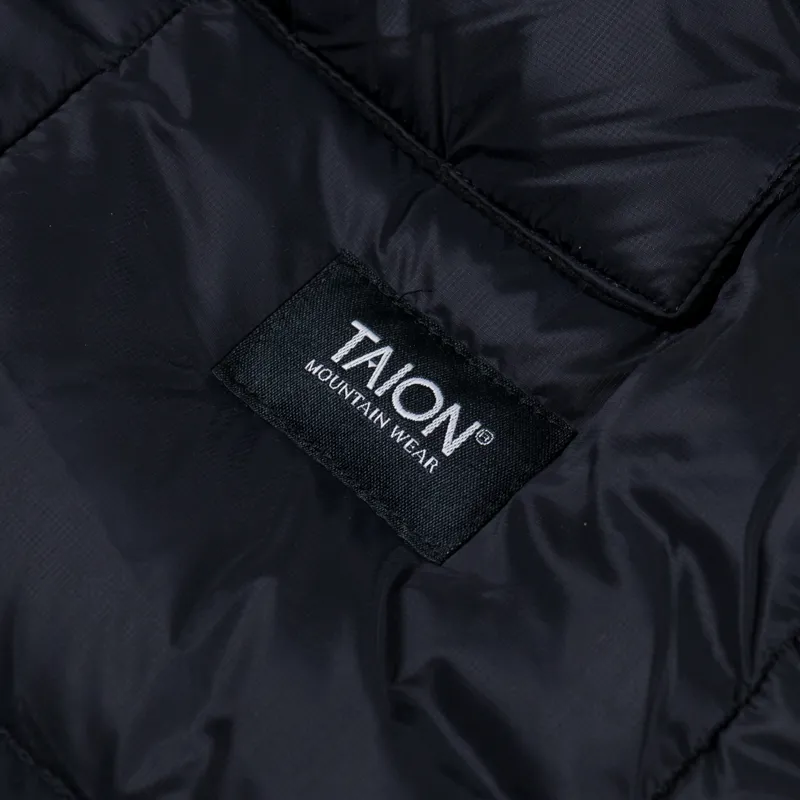 Taion Womens Mountain Packable Volume Hood Down Coat Black-8